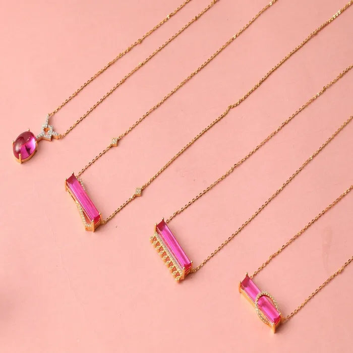 Necklaces SILVER By Your Side CZ Horizontal Charm Silver Necklace