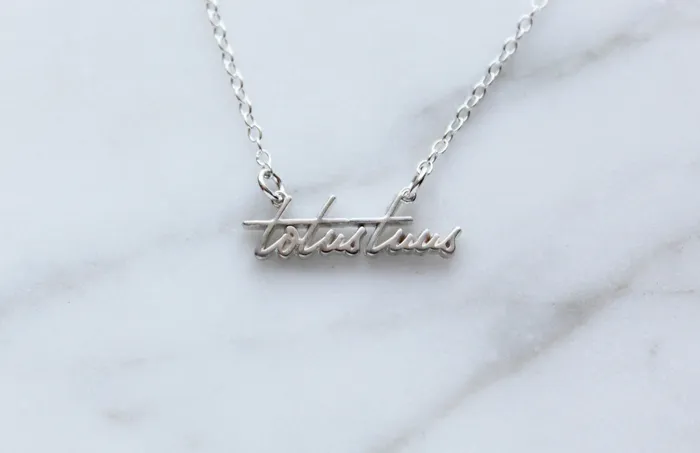 Necklaces TheLittleCatholic Totus Tuus Necklace in 925 Sterling Silver