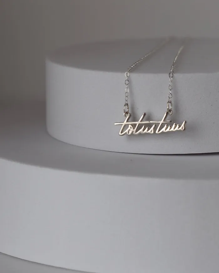 Necklaces TheLittleCatholic Totus Tuus Necklace in 925 Sterling Silver