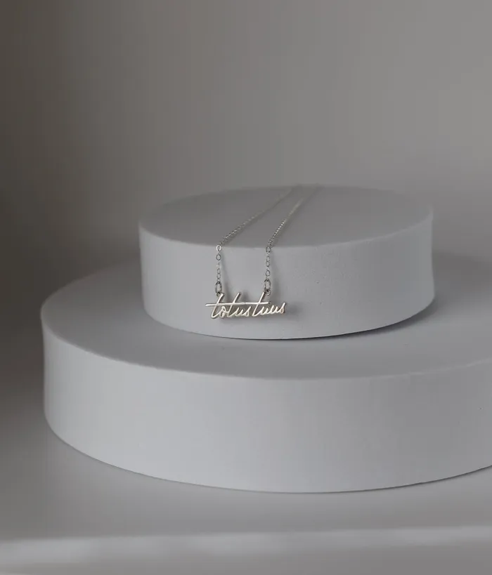 Necklaces TheLittleCatholic Totus Tuus Necklace in 925 Sterling Silver
