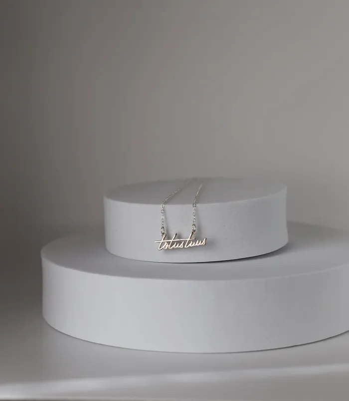 Necklaces TheLittleCatholic Totus Tuus Necklace in 925 Sterling Silver