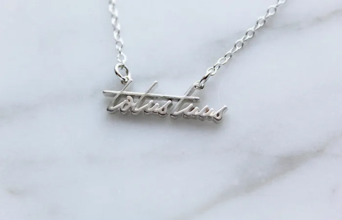 Necklaces TheLittleCatholic Totus Tuus Necklace in 925 Sterling Silver