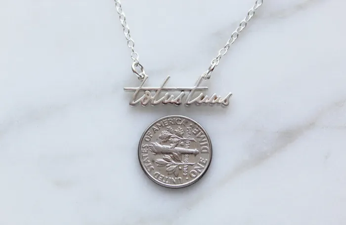 Necklaces TheLittleCatholic Totus Tuus Necklace in 925 Sterling Silver