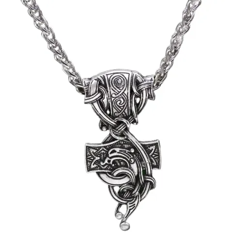 Necklaces Valhalla Vikings Thor Hammer Necklace Jormungandr
