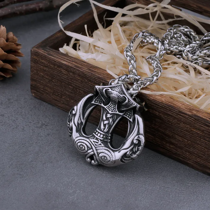 Necklaces Valhalla Vikings Thors Hammer Necklace Nordic Anchor