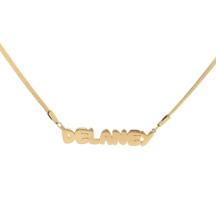 Necklaces VibeSzn Bubble Nameplate Necklace