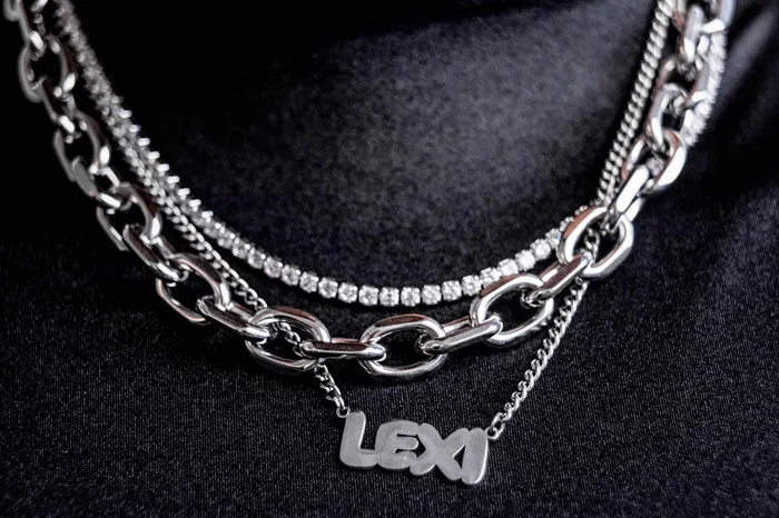 Necklaces VibeSzn Bubble Nameplate Necklace
