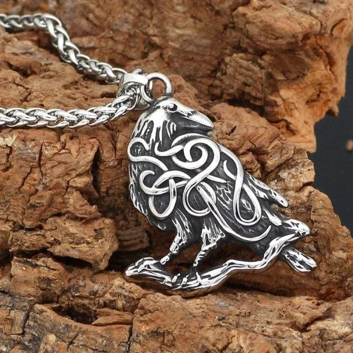Necklaces Viking Necklace Knotted Raven Valhalla Vikings
