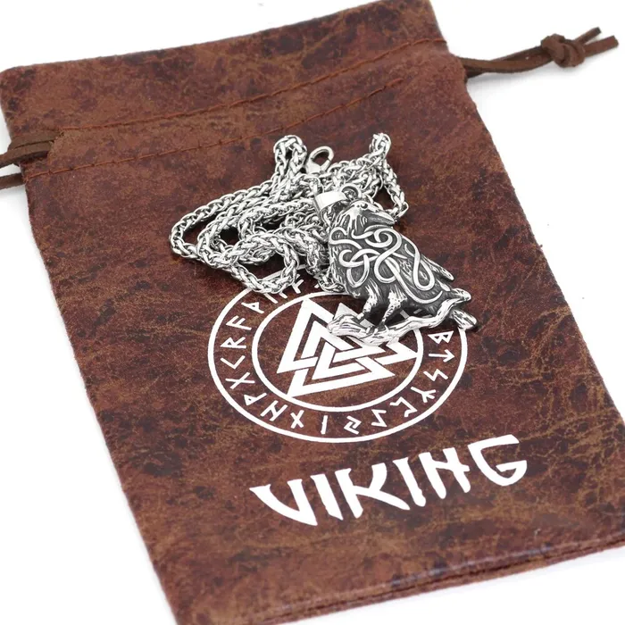 Necklaces Viking Necklace Knotted Raven Valhalla Vikings