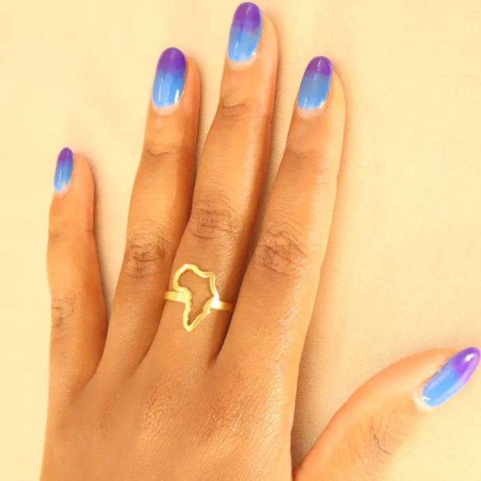 Omolola Jewellery Rings Africa 18ct goldplated on Stainless steel Ring