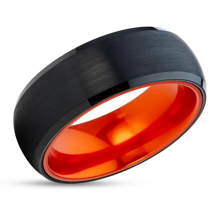 Orange Tungsten Ring Orange Tungsten Band Black Tungsten Ring Black Ring Clean Casting Jewelry Rings Orange Tungsten Ring Orange Tungsten Band Black Tungsten Ring Black Ring Clean Casting Jewelry Rings