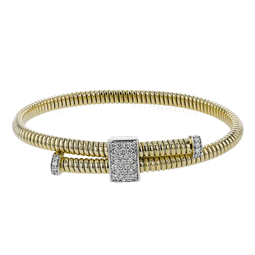 PreStyled Sets International Diamond Center Simon G Cable Bangle in 18k Gold with Diamonds PreStyled Sets International Diamond Center Simon G Cable Bangle in 18k Gold with Diamonds