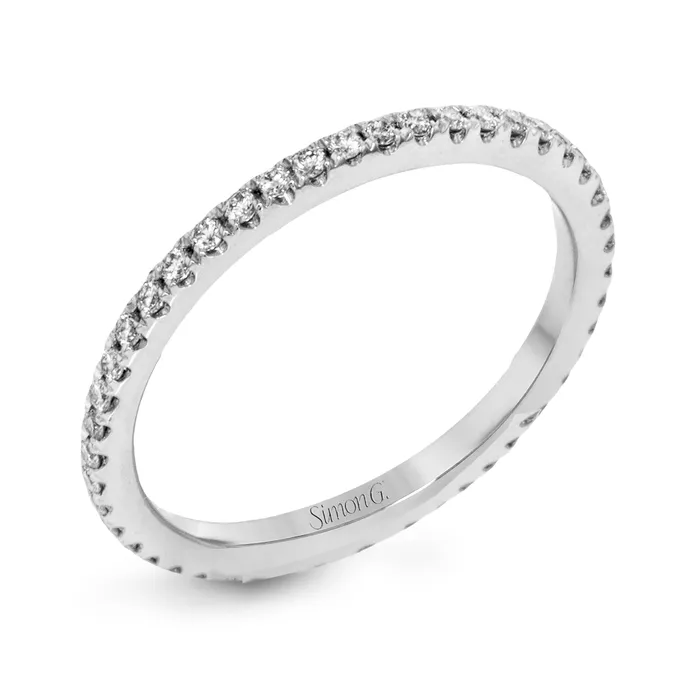 PreStyled Sets International Diamond Center Simon G Eternity Wedding Band in 18k Gold with Diamonds PreStyled Sets International Diamond Center Simon G Eternity Wedding Band in 18k Gold with Diamonds