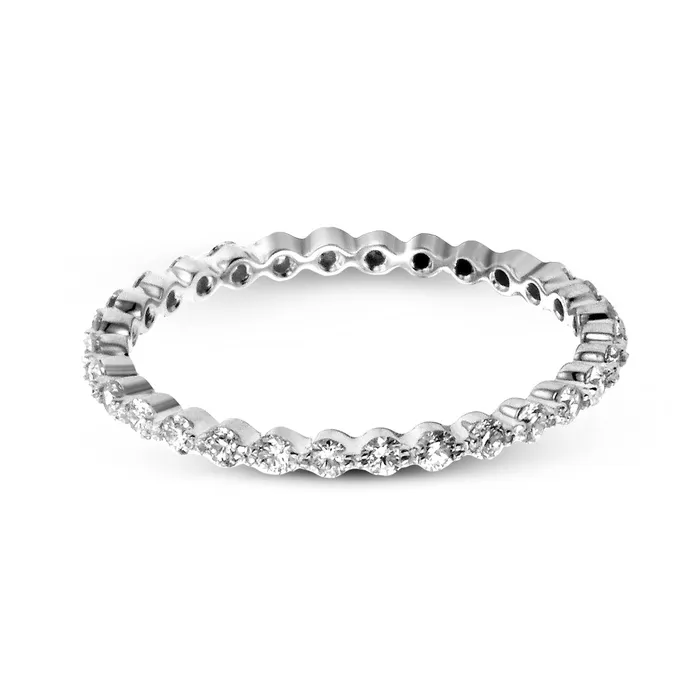 PreStyled Sets International Diamond Center Simon G Eternity Wedding Band in 18k Gold with Diamonds