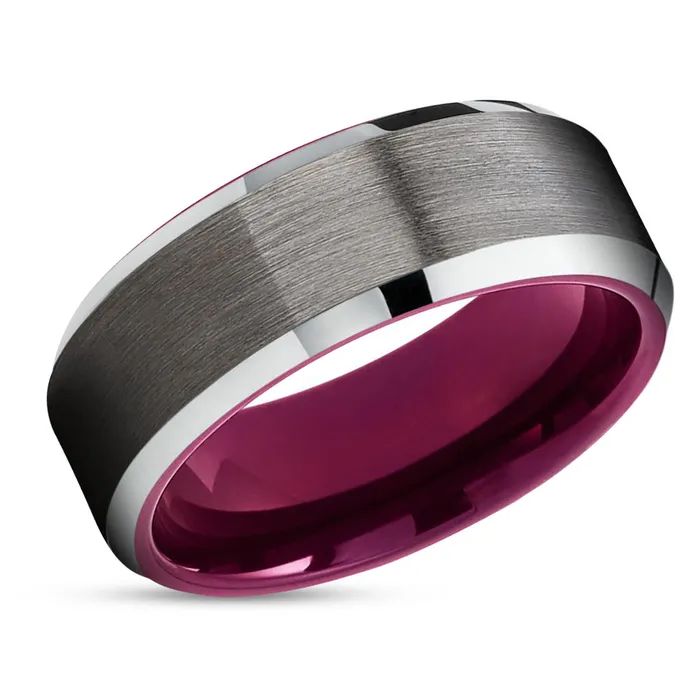 Purple Wedding Ring Gunmetal Wedding Ring Tungsten Wedding Ring Purple Ring Clean Casting Jewelry Rings Purple Wedding Ring Gunmetal Wedding Ring Tungsten Wedding Ring Purple Ring Clean Casting Jewelry Rings