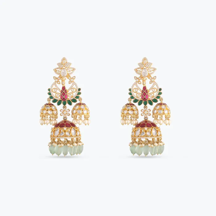 Rasika Mayur Moissanite Silver Jhumkis SILVER Rings