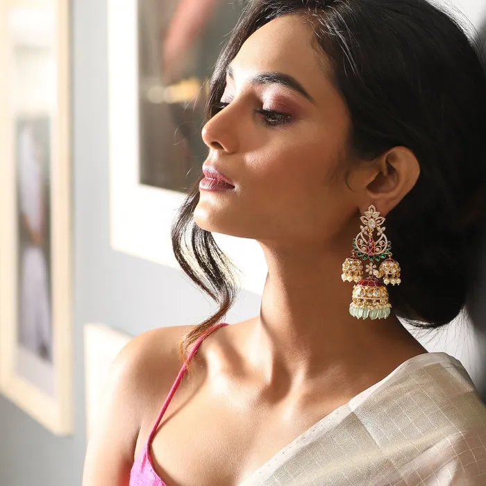 Rasika Mayur Moissanite Silver Jhumkis SILVER Rings
