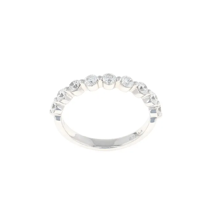 Rings 14K White Gold Pave Diamond Band 075CTW International Diamond Center Rings 14K White Gold Pave Diamond Band 075CTW International Diamond Center