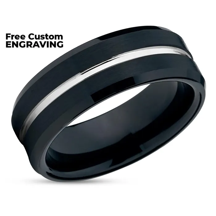 Rings Clean Casting Jewelry Black Wedding Ring Black Tungsten Ring Black Wedding Band Tungsten Band