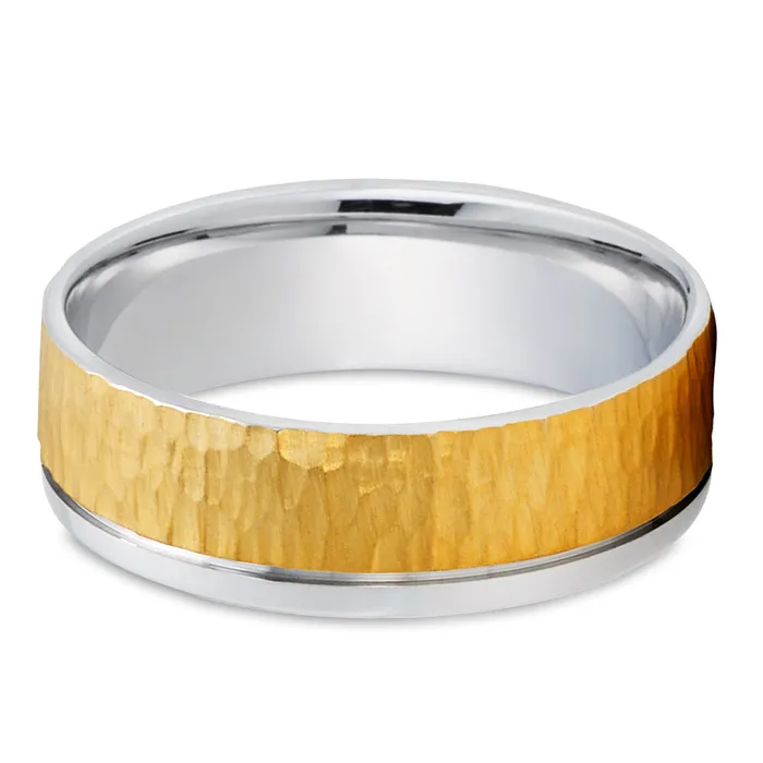 Rings Clean Casting Jewelry Yellow Gold Wedding Ring Hammered Wedding Ring 14k Gold Ring White Gold Band Unique
