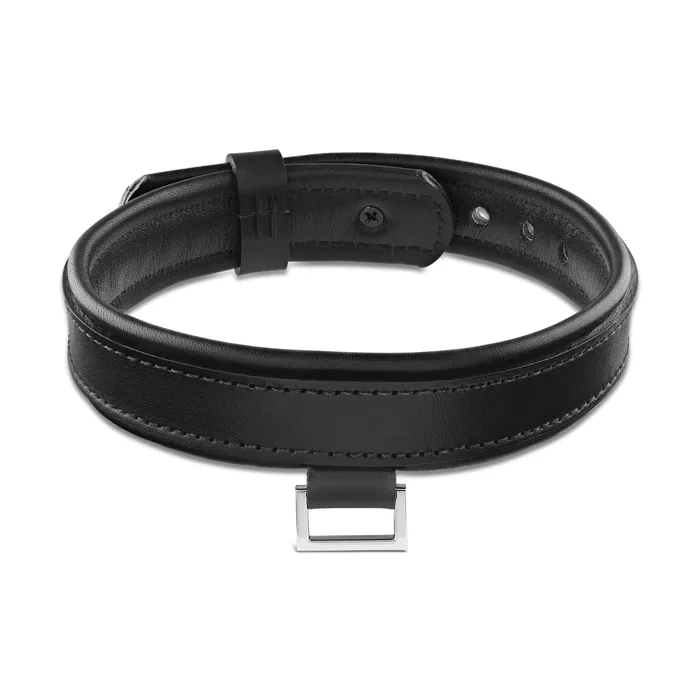Rings Eternity Collars Leather Collar with Horizontal Ring