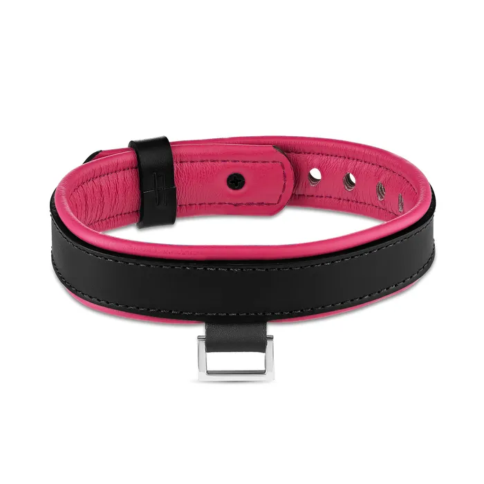 Rings Eternity Collars Leather Collar with Horizontal Ring