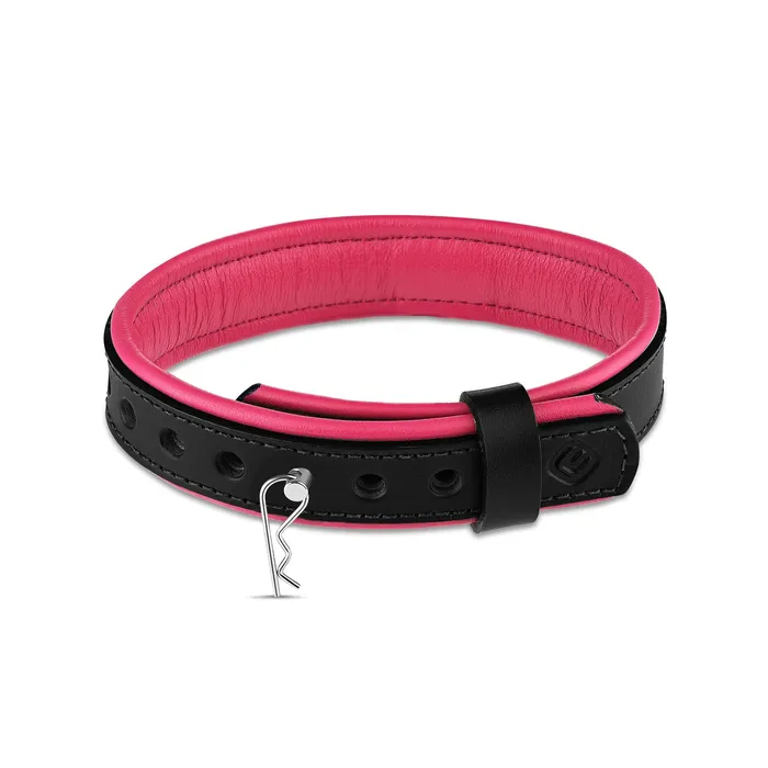 Rings Eternity Collars Leather Collar with Horizontal Ring