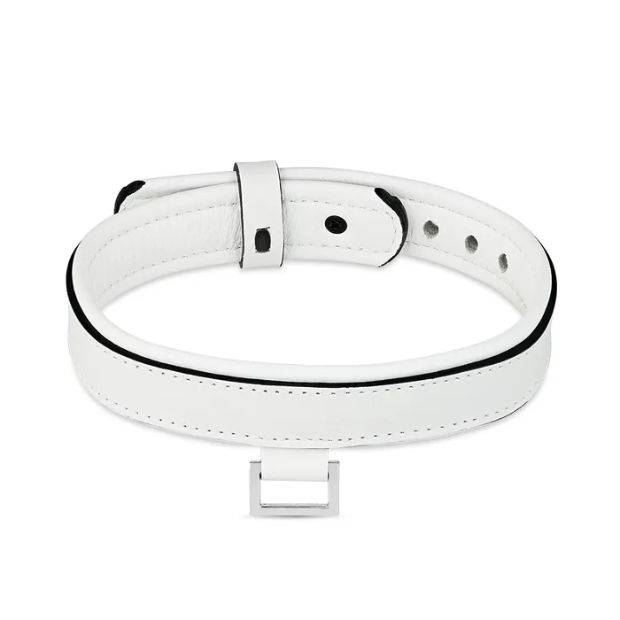 Rings Eternity Collars Leather Collar with Horizontal Ring