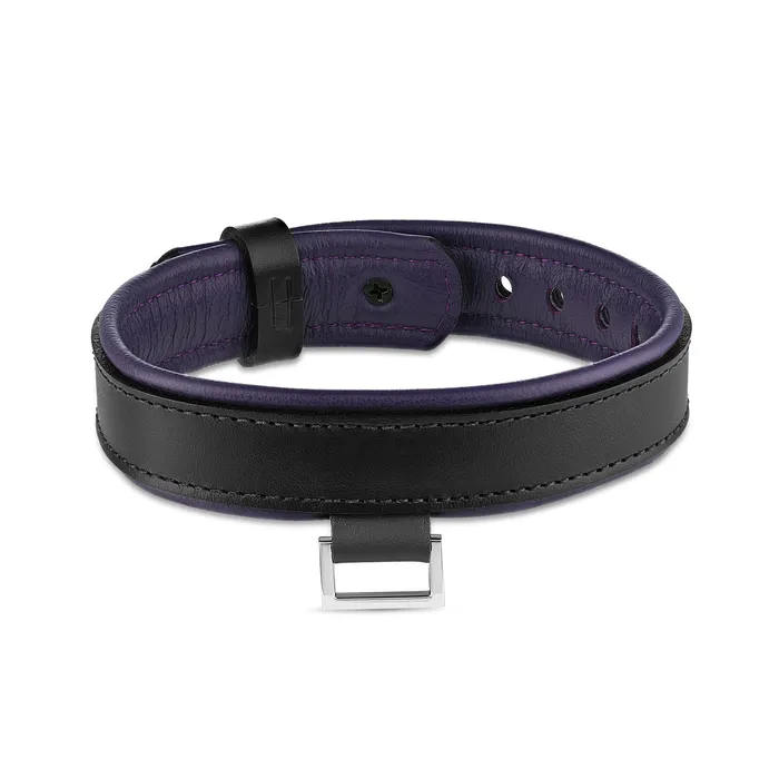 Rings Eternity Collars Leather Collar with Horizontal Ring