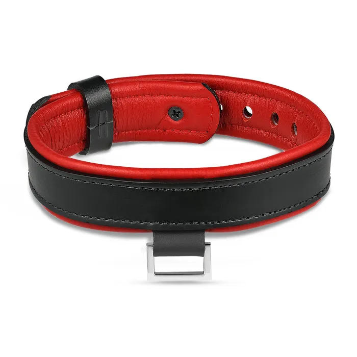 Rings Eternity Collars Leather Collar with Horizontal Ring
