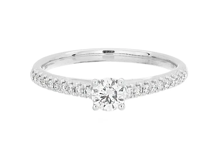 Rings International Diamond Center Complete Rings White Gold with 024 CTW Round Diamond Diamond Center Stone Classic Engagement Ring Rings International Diamond Center Complete Rings White Gold with 024 CTW Round Diamond Diamond Center Stone Classic Engagement Ring
