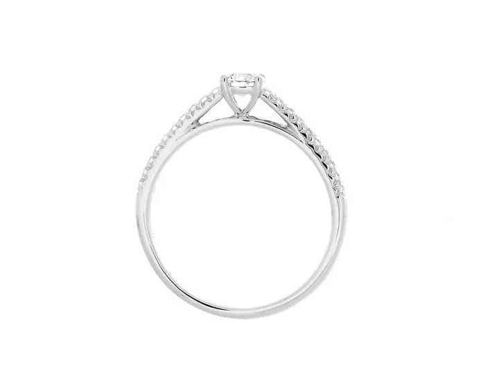 Rings International Diamond Center Complete Rings White Gold with 024 CTW Round Diamond Diamond Center Stone Classic Engagement Ring Rings International Diamond Center Complete Rings White Gold with 024 CTW Round Diamond Diamond Center Stone Classic Engagement Ring