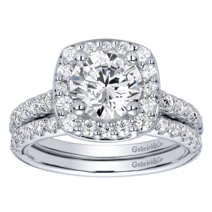 Rings International Diamond Center Gabriel Bridal Collection White Gold Halo Engagement Ring 067 ctw Rings International Diamond Center Gabriel Bridal Collection White Gold Halo Engagement Ring 067 ctw