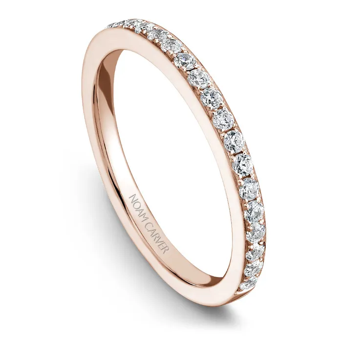 Rings International Diamond Center Noam Carver Rose Gold Diamond Engagement Ring Setting with Flower Crown 031 CTW