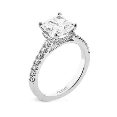 Rings International Diamond Center Simon G Cushion Cut Hidden Halo Engagement Ring Setting 035CTW Rings International Diamond Center Simon G Cushion Cut Hidden Halo Engagement Ring Setting 035CTW