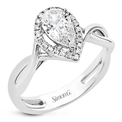 Rings International Diamond Center Simon G Pear Engagement Ring Setting