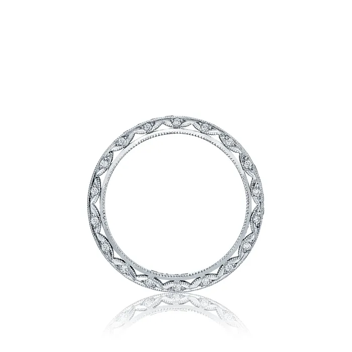Rings International Diamond Center Tacori Blooming Beauties 18k White Gold Diamond Wedding Band 068 CTW
