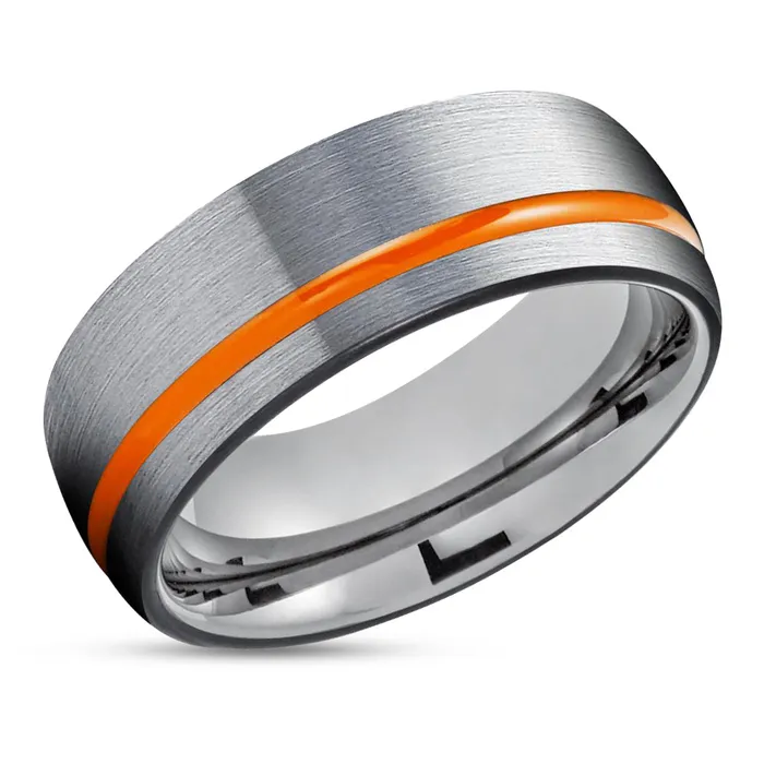 Rings Orange Tungsten Wedding Band Black Tungsten Wedding Ring Gray Tungsten Gunmetal Clean Casting Jewelry Rings Orange Tungsten Wedding Band Black Tungsten Wedding Ring Gray Tungsten Gunmetal Clean Casting Jewelry