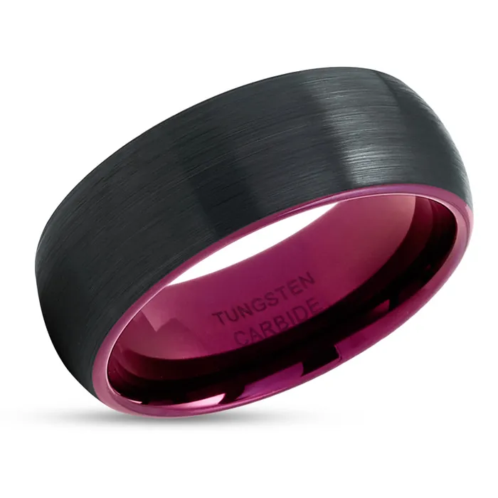 Rings Purple Tungsten Wedding Band Purple Tungsten Ring Black Tungsten Band Clean Casting Jewelry Rings Purple Tungsten Wedding Band Purple Tungsten Ring Black Tungsten Band Clean Casting Jewelry