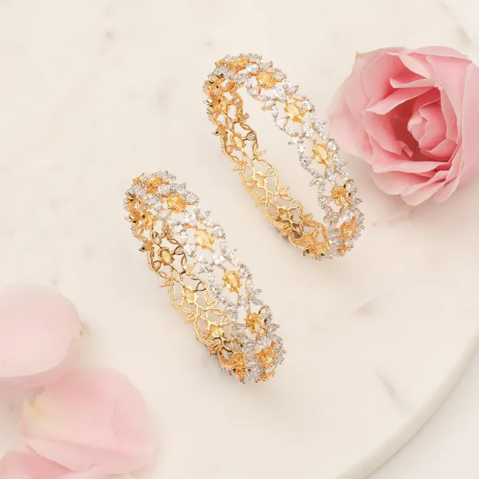 Rings SILVER Sparkling CZ Silver Bangles