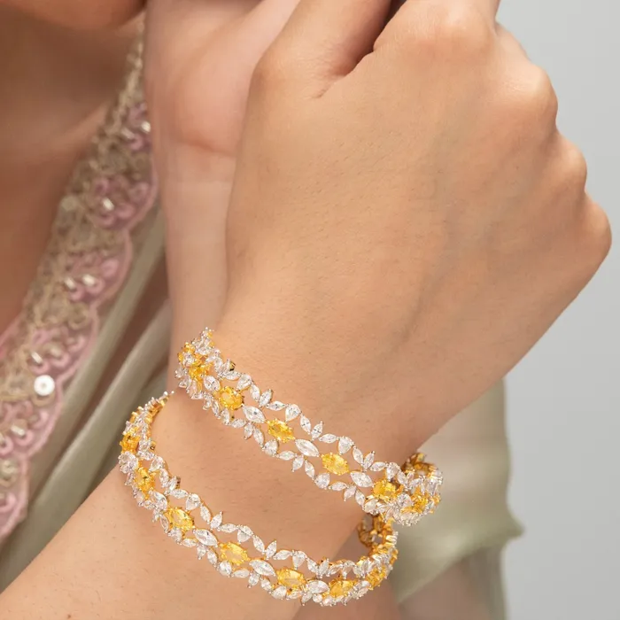 Rings SILVER Sparkling CZ Silver Bangles