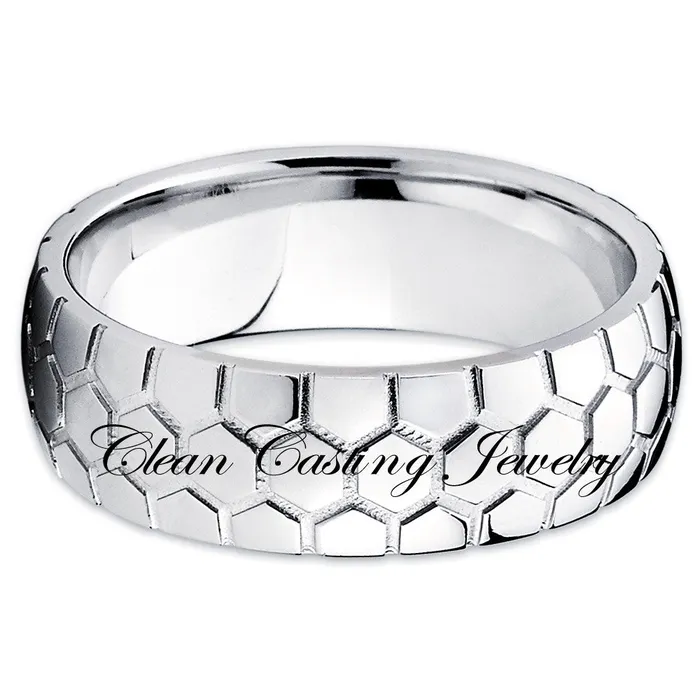 Rings Titanium Wedding Ring Soccer Wedding Band Titanium Wedding Band Wedding Ring Clean Casting Jewelry