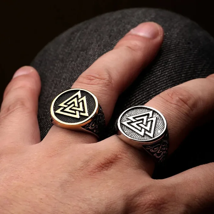 Rings Valhalla Vikings Viking Ring Silver Valknut Knotted