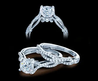Rings Verragio Insignia Round Diamond Engagement Ring Setting 030 CTW International Diamond Center