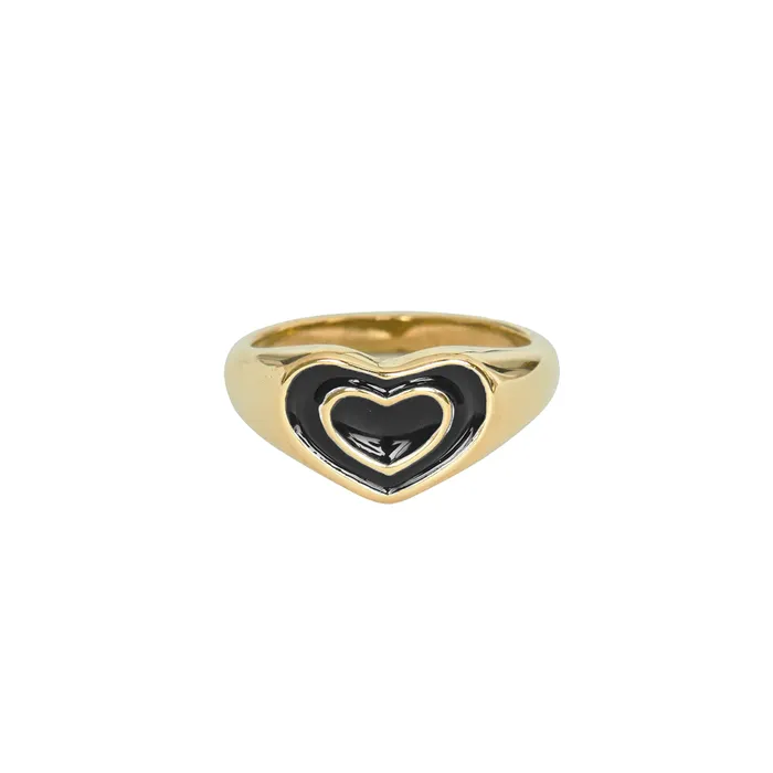 Rings VibeSzn Black Heart Ring