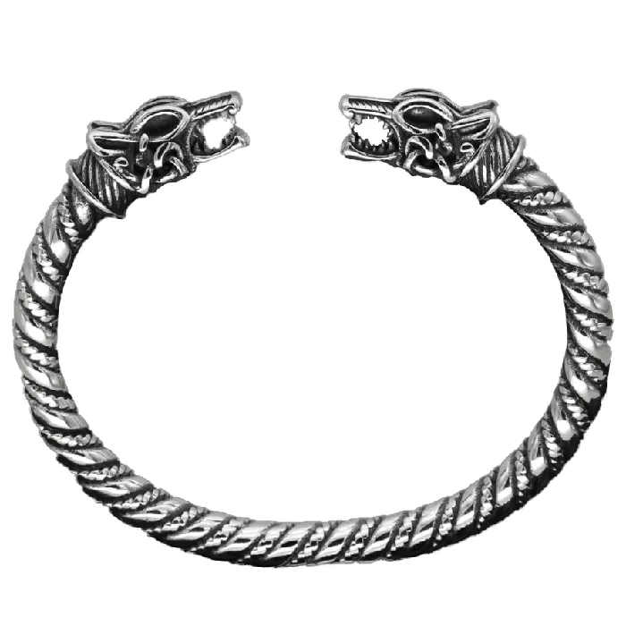 Rings VikingStore Wolf Head Twisted Viking Arm Ring