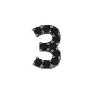 SG Fine Slider Number 3 Charm Charm Necklaces