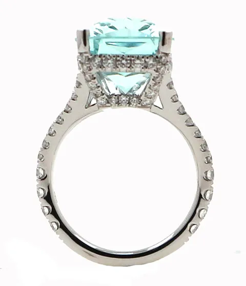 Shop IDC estore Rings Aquamarine and Diamond Fashion Ring