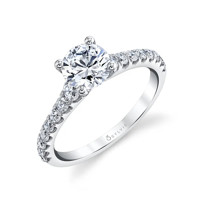 Shop IDC estore Rings Sylvie Jordane Round Classic Engagement Ring Setting Shop IDC estore Rings Sylvie Jordane Round Classic Engagement Ring Setting