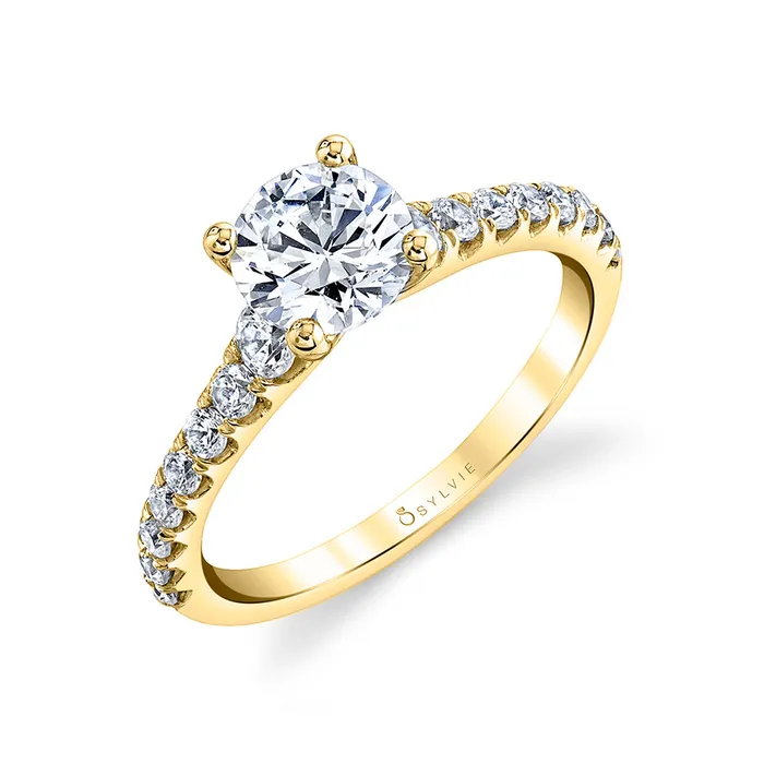 Shop IDC estore Rings Sylvie Jordane Round Classic Engagement Ring Setting